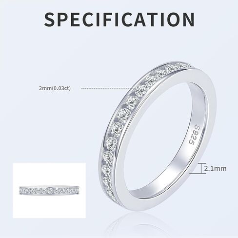 Moissanite Half Eternity Wedding Band, 0.66cttw D Color VVS1 925 Sterling Silver Half Eternity Ring for Women or Men Anniversary Wedding Birthday Gifts in Saudi Arabia