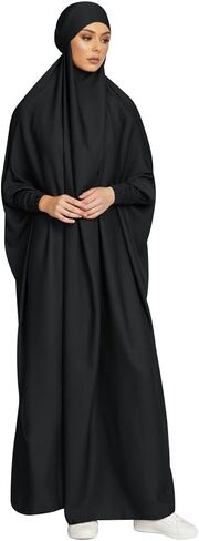 Obeeii المسلمين لباس للنساء ، أردية الصلاة السهلة الفضفاضة الإسلامية الشرق الأوسط دبي التركي ماكس الكافتان فستان الحجاب الكامل الطول in Saudi Arabia