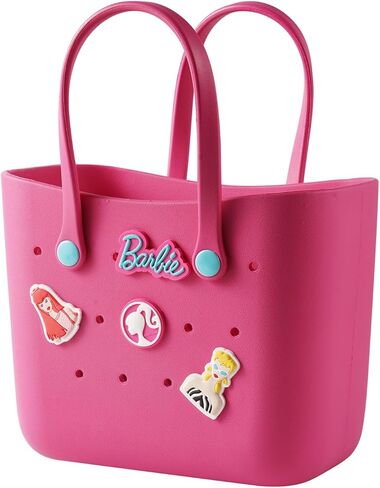 MINISO Barbie Lunch Bag for Women, Reusable Beach Tote Bag, Fashionable and Practical Handbags for Work Office Travel in Saudi Arabia