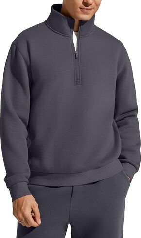 G4Free Flurrylux Men's Fleece Lined Sweatshirts Half Zip Pullover Cotton Stand Collar Fashion Hoodies Fall Winter in Saudi Arabia