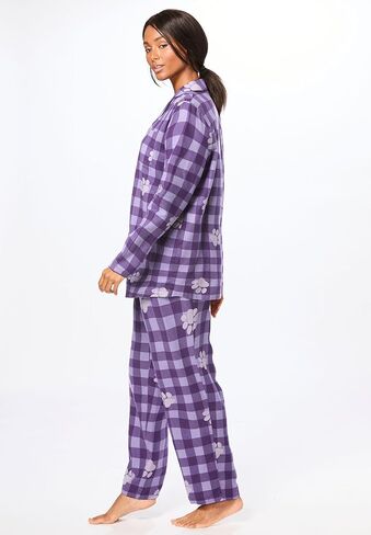 Dreams & Co. Plus Size Classic Flannel Pajama Set in Saudi Arabia