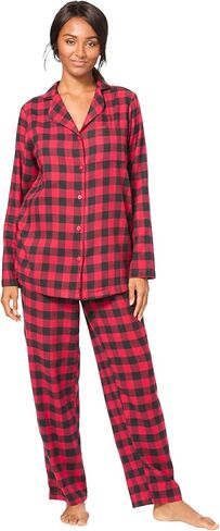 Dreams & Co. Plus Size Classic Flannel Pajama Set in Saudi Arabia