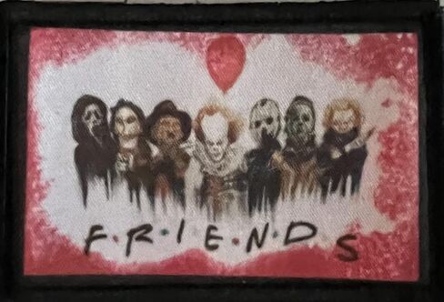 Redheaded Tshirts - Horror Movie Friends Morale Patch - Custom Patches - Made in The USA in Saudi Arabia
