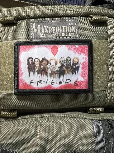 Redheaded Tshirts - Horror Movie Friends Morale Patch - Custom Patches - Made in The USA in Saudi Arabia