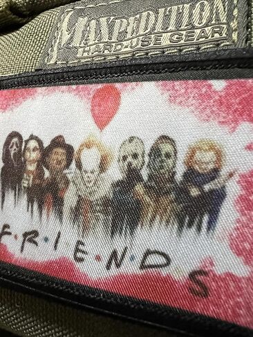 Redheaded Tshirts - Horror Movie Friends Morale Patch - Custom Patches - Made in The USA in Saudi Arabia