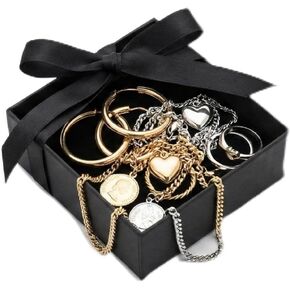 Mystery Jewelry Jar 40+Pcs Jewelry Sets For Women Mystery Box With Butterfly Earrings，Necklaces,Crystal, Rings, Bracelets Jewlery Box Goth Vintage Style Gold And Silver Jewerly Unique Gift For Her in Saudi Arabia