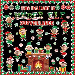 79 Pcs Winter Bulletin Board - Snowman Bulletin Board Decorations DIY Snowman Photo Wall Winter Classroom Decorations Christmas Snowman Snowflake Cutouts School Home Holiday Party in Kuwait