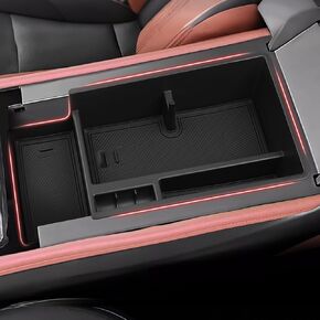 Autorder Center Console Organizer for 2024 2025 Chevrolet Trax Accessories Armrest Storage Box Secondary Insert Tray with Anti-Slip Mat in Kuwait