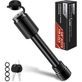 BOYISEN Trailer Hitch Pin Lock - Locking Hitch Pin with 5/8" Pin for Class III/IV/V 2" Hitches, Receiver Hitch Lock Pin with 2 Keys for RVs Trailer Truck Car Boat, Weatherproof Anti-Theft (Pack of 1) in Saudi Arabia