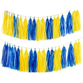 Pink and Orange Paper Tissue Tassel Garland Banner for Pink and Orange Decorations,Rose red Pink and Orange,15 Pcs in Kuwait