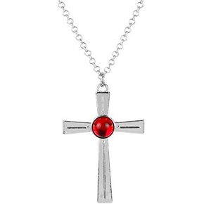 Anime Rosario And Vampire Night Rosavam Moka Akashiya Cross Charm Pendant Necklace Statement Choker Necklace For Women Gifts in Saudi Arabia