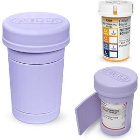 Pilli CVS Pill Bottle Decorative & Functional Cover for CVS Prescription Bottles – Prescription Pill Bottle and Cap Cover – Durable Silicone – Medication Cover – Reusable (Lavender) in Saudi Arabia