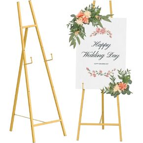 Gold Easel Stand for Sign ، Steel Dispale Stand ، Easels Metal for Painting ، Display Stand for Baby Showers ، حفلات أعياد الميلاد in Kuwait