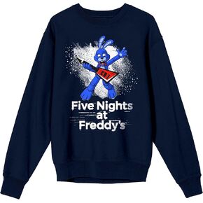 Bioworld Five Nights at Freddy's Bonnie With Guitar Men's Navy Blue Crew Neck Sweatshirt in Saudi Arabia