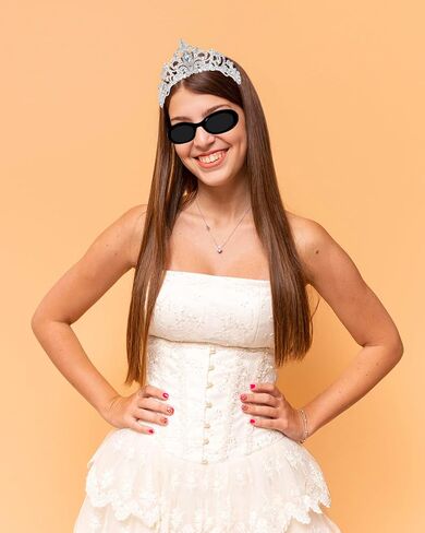 Princess Costume Accessories Women Crown Sunglasses Gloves Halloween Dress up Birthday Bachelorette Party Decorations in Saudi Arabia