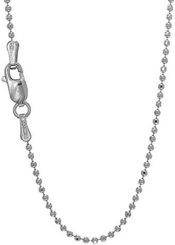 JewelStop 14k Solid Yellow Or White Gold 1.2mm Diamond-Cut Bead Ball Chain 16" 18" 20" in Saudi Arabia