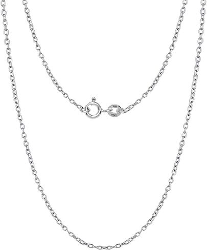 LeCalla 925 الفضة الاسترليني المجوهرات الإيطالية العصرية هدية 1.2mm، 1.5mm، 2mm سلسلة كابل رقيقة قلادة للنساء والرجال مع مشبك حلقة الربيع (16، 18، 20، 22 بوصة) in Kuwait