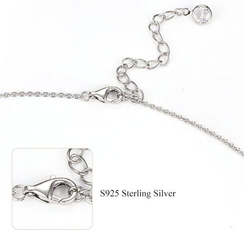 2 Pieces Layered Necklaces for Women 925 Sterling Silver Necklaces for Women Adjustable CZ Coin Pendant Chain Necklace Jewellery Gold Silver Rose Gold in Saudi Arabia