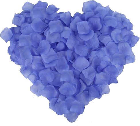 Purple and White Silk Rose Petals - Non-Woven Flower Petals for Weddings, More Realistic Rose Decorations, Suitable for Parties, Dates, Weddings, Dessert Tables 1000 PCS in Saudi Arabia