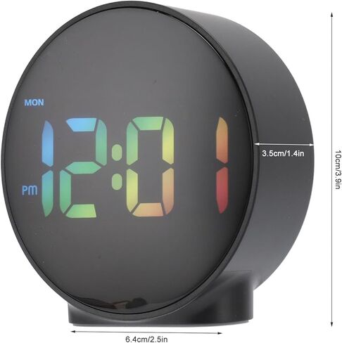 4 Inch Digital LED Alarm Clock,Easy to Use Top Button Controls for Simple Use,3 Level Brightness Electric Alarm Clock for Home Travel ewqe, Black in Saudi Arabia