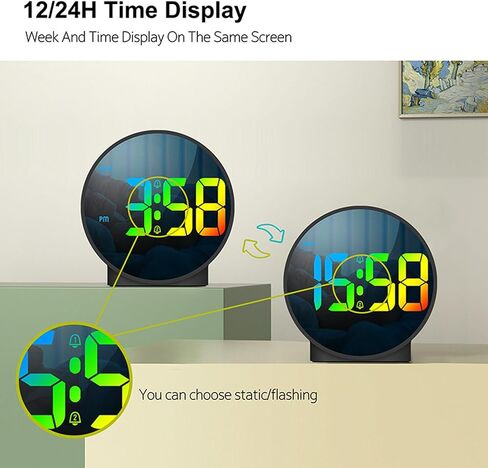 4 Inch Digital LED Alarm Clock,Easy to Use Top Button Controls for Simple Use,3 Level Brightness Electric Alarm Clock for Home Travel ewqe, Black in Saudi Arabia