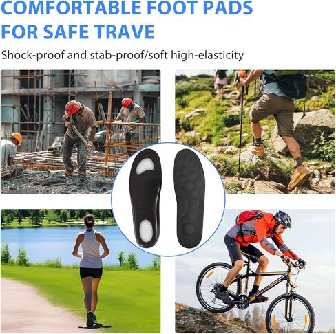 Outdoor Site Damping Pads Anti-Puncture Insole — Stab-Resistant Safety Shoe Insert for Work Boots, Protective Footwear, Lightweight & Flexible(Man9.5-10.5) in Saudi Arabia