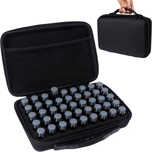 30 Slots Insulin Travel Case Diabetic Insulin Peptide Fridge Carrying Case with Mesh Pocket Fits 10ml Vials, Vial Holder Storage Protector Bag Insulin Cooler for Home Organization (Black, 30 Slots) in Saudi Arabia