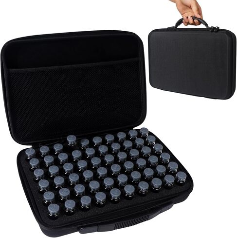 30 Slots Insulin Travel Case Diabetic Insulin Peptide Fridge Carrying Case with Mesh Pocket Fits 10ml Vials, Vial Holder Storage Protector Bag Insulin Cooler for Home Organization (Black, 30 Slots) in Saudi Arabia