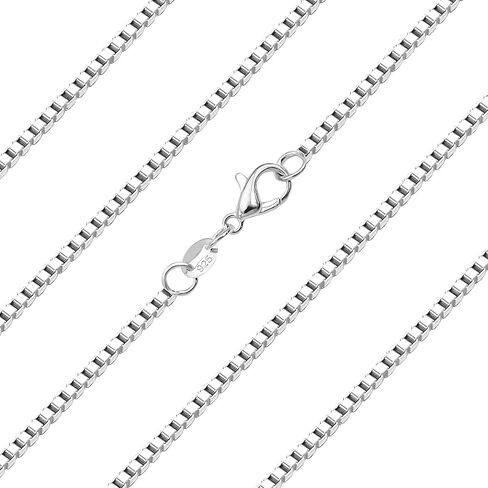 حساسة S925 الفضة 16 "18" 20 "22" 24 "26" 28 "30" بوصة 2.0 مللي متر سميكة ثعبان/صندوق/كورس سلسلة المختنق قلادة مجوهرات in Kuwait