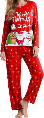 Pajamas for Women Set Cute Pjs 2 Piece Lounge Sets Soft Long Sleeve Casual Crewneck Sleepwear outfits S-XL in Kuwait