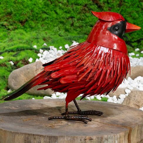 Natelf Cardinal Statue Metal Bird Yard Art, Garden Sculptures & Statues Large Red Birds Outdoor Decor, Gifts for Christmas/Mom/Grandma/Wife/Daughter/Sister/Aunt in Saudi Arabia