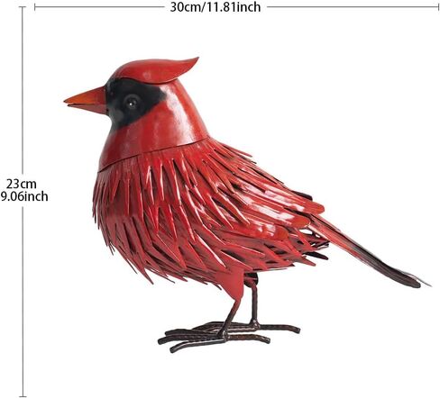 Natelf Cardinal Statue Metal Bird Yard Art, Garden Sculptures & Statues Large Red Birds Outdoor Decor, Gifts for Christmas/Mom/Grandma/Wife/Daughter/Sister/Aunt in Saudi Arabia