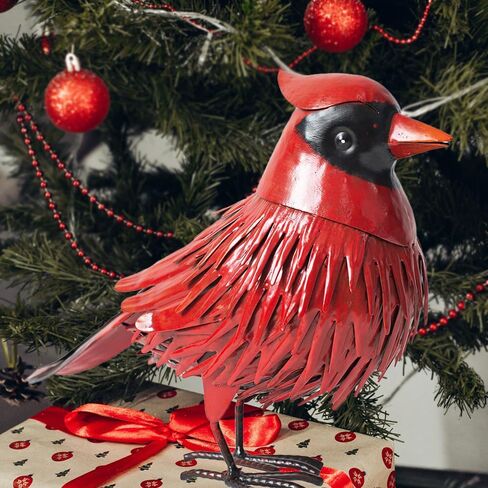 Natelf Cardinal Statue Metal Bird Yard Art, Garden Sculptures & Statues Large Red Birds Outdoor Decor, Gifts for Christmas/Mom/Grandma/Wife/Daughter/Sister/Aunt in Saudi Arabia