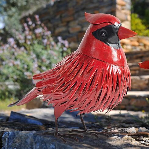 Natelf Cardinal Statue Metal Bird Yard Art, Garden Sculptures & Statues Large Red Birds Outdoor Decor, Gifts for Christmas/Mom/Grandma/Wife/Daughter/Sister/Aunt in Saudi Arabia