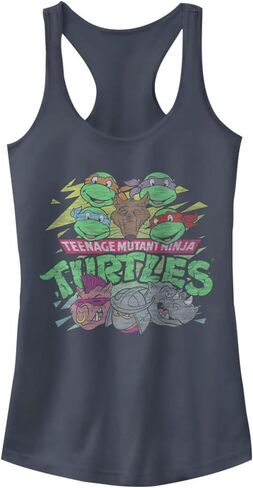 Nickelodeon Womens Teenage Mutant Ninja Turtles Full Cast Junior's Racerback Tank Top in Saudi Arabia