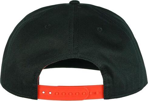 Bioworld Super Mario Hat Embroidered Mario Patch Adult Flat Bill Adjustable Baseball Cap OSFM Black in Saudi Arabia