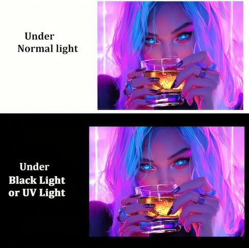 BlissYard Anime Girl Blacklight Tapestry Neon Drinking Girl Fluorescent Tapestry Blacklight Sexy Lady Glow In The Dark Art Wall Hanging Poster Room Bedroom Party Backdrop Decor 78x59 Inch in Saudi Arabia