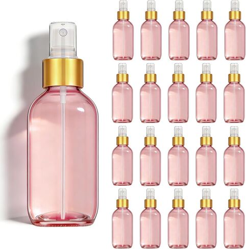 54 Pack 4 oz Small Glass Spray Bottles, Pink Refillable Fine Mist Bottles for Essential Oils, Cleaning Solutions, Perfume, Travel Size Liquid Containers in Kuwait