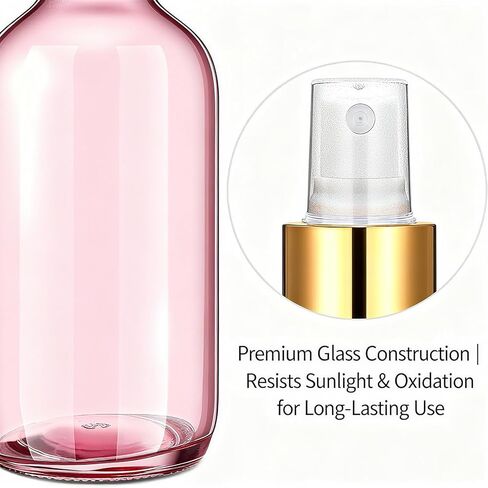 54 Pack 4 oz Small Glass Spray Bottles, Pink Refillable Fine Mist Bottles for Essential Oils, Cleaning Solutions, Perfume, Travel Size Liquid Containers in Kuwait