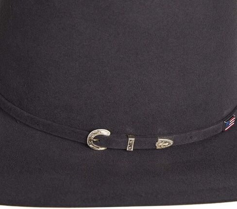 American Hat Company 40X Steel Self Band 4 1/4in Brim Open Felt Cowboy Hat Steel 71/4 in Saudi Arabia