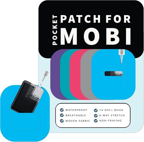 Glucomart Adhesive Pocket for Mobi (5 Count) – Maximum Strength Patches for Wearing Mobi Insulin Pump, Waterproof & Hypoallergenic (Solid Variety Pack) (Mobi Pocket) in Saudi Arabia