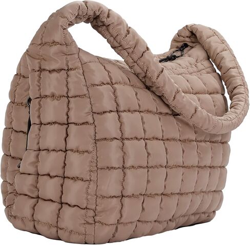 Quilted Tote Bag, Large Carryall Shoulder Hobo Bag, Lightweight Puffer Design in Saudi Arabia