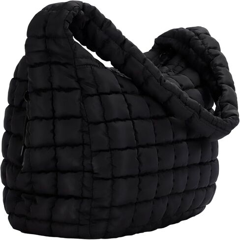 Quilted Tote Bag, Large Carryall Shoulder Hobo Bag, Lightweight Puffer Design in Saudi Arabia