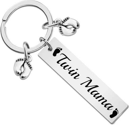 Twin Baby Essentials Twins Baby Items Must Haves Twin Essentials for Babies Must Haves Twin Mom Gifts Announcement Gifts Twins Mama Keychain Valentines Gift Basket Birthday Mother's Day Keyring in Kuwait
