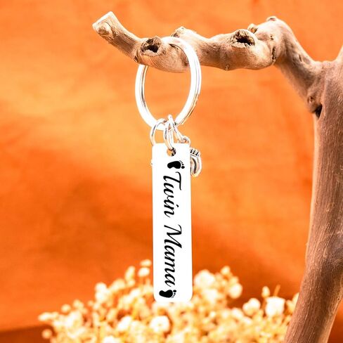 Twin Baby Essentials Twins Baby Items Must Haves Twin Essentials for Babies Must Haves Twin Mom Gifts Announcement Gifts Twins Mama Keychain Valentines Gift Basket Birthday Mother's Day Keyring in Kuwait