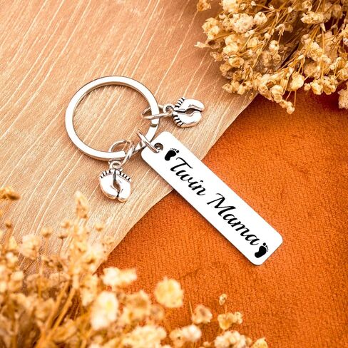 Twin Baby Essentials Twins Baby Items Must Haves Twin Essentials for Babies Must Haves Twin Mom Gifts Announcement Gifts Twins Mama Keychain Valentines Gift Basket Birthday Mother's Day Keyring in Kuwait