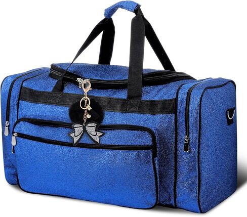 حقيبة هتاف Aliceset Glitter مع Bow Keychain التشجيع القراصنة باليه Bag Bag Gym Bag Gym Peaide Phiss for Sport in Saudi Arabia