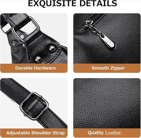 Trendy Hobo Bags for Women Crossbody Small Shoulder Purse Genuine Leather Handbags for Everyday and Office Style in Saudi Arabia