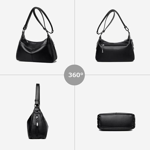 Trendy Hobo Bags for Women Crossbody Small Shoulder Purse Genuine Leather Handbags for Everyday and Office Style in Saudi Arabia