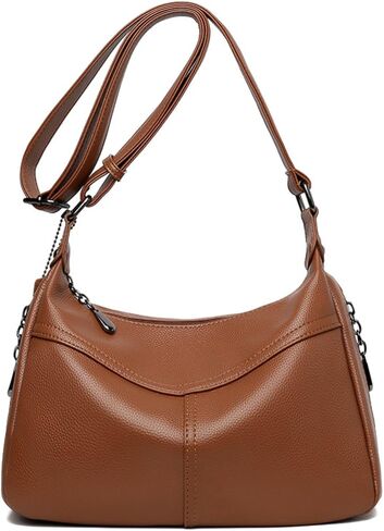 Trendy Hobo Bags for Women Crossbody Small Shoulder Purse Genuine Leather Handbags for Everyday and Office Style in Saudi Arabia